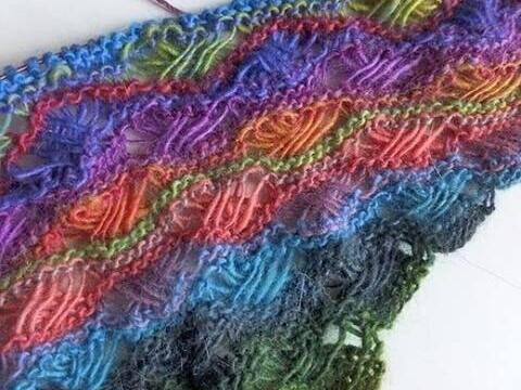 Strickanleitung * Dreieckstuch “CrissCross” reversi