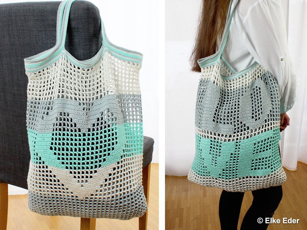 Economy set - Shopping Net, Market Bag "Love" and "Heart" - Image 3