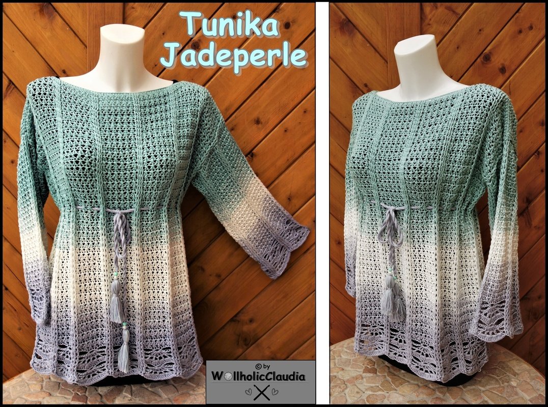 Häkelanleitung Tunika / Pullover "Jadeperle"