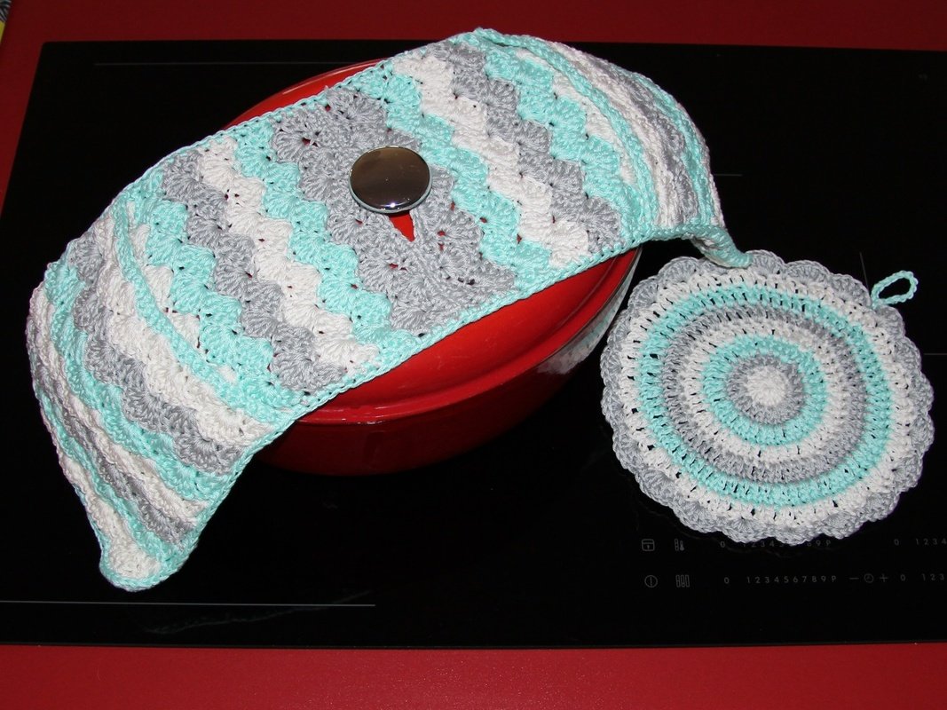 Häkelanleitung Topflappen-Set