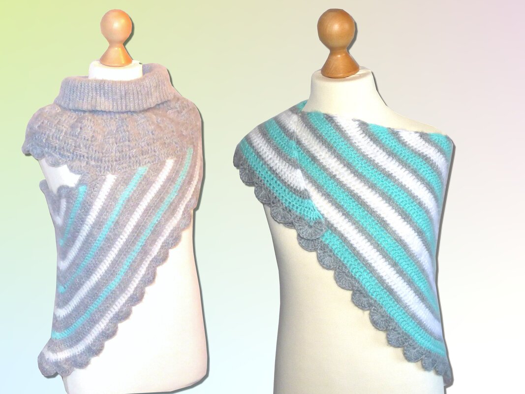 Häkelanleitung Set Tuch und Katniss easy double- einfach