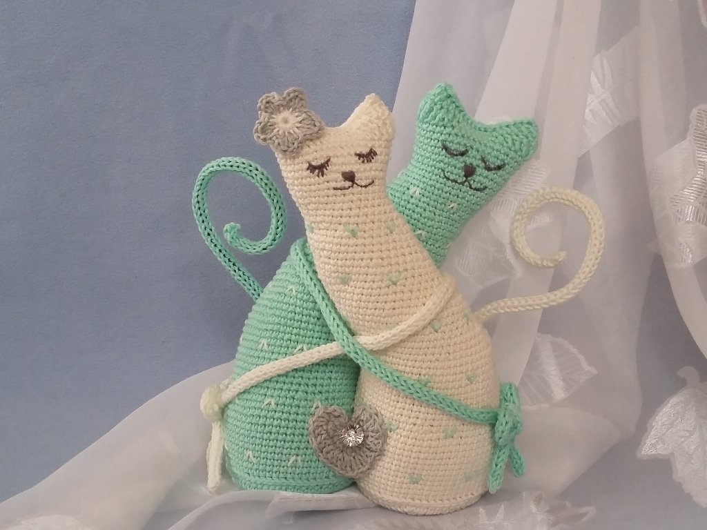 verliebte Kätzchen, Häkelanleitung