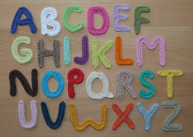 Häkelanleitung für kleine Buchstaben, einfach und schnell gehäkelt