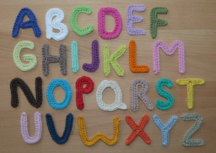 Häkelanleitung kleine Buchstaben, einfach und schnell gehäkelt