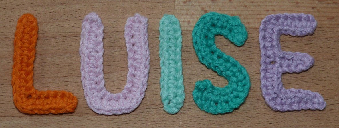 Crochet pattern for small letters from A to Z, quick and easy made