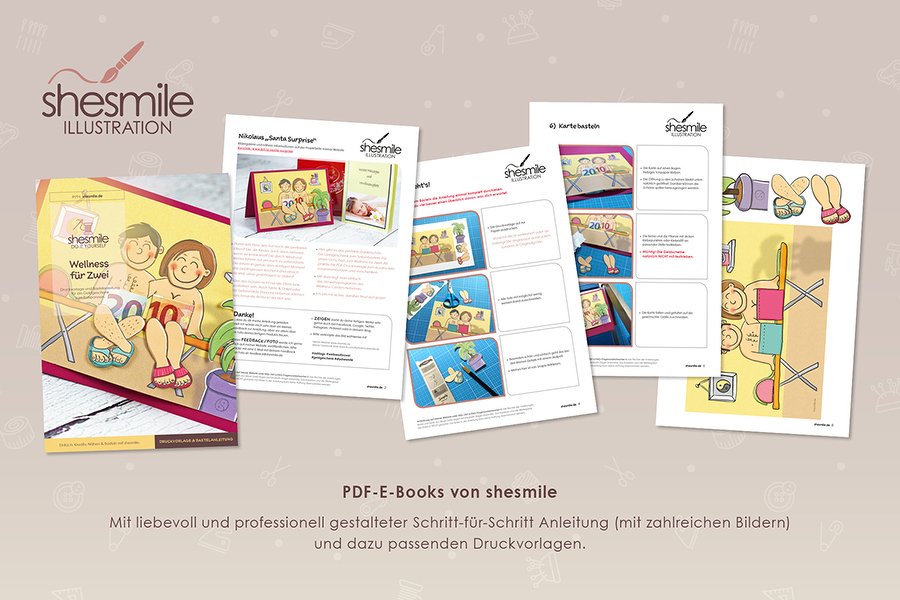 Geldgeschenk "Wellness für Zwei" (Druckvorlage &amp; Bastelanleitung)