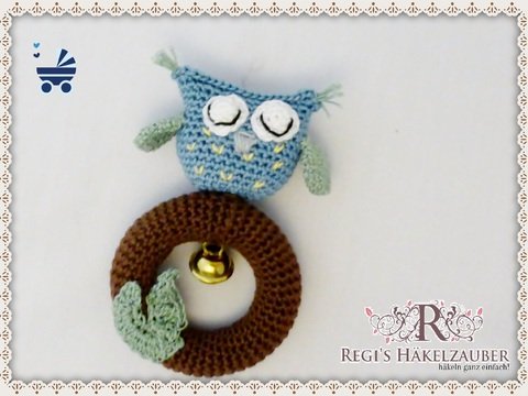 Babyrassel Greifring Eule