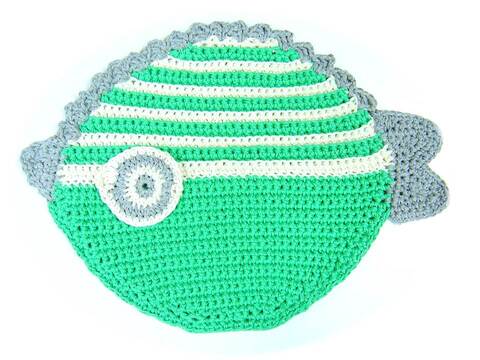 Häkelanleitung Topflappen Küchenfisch