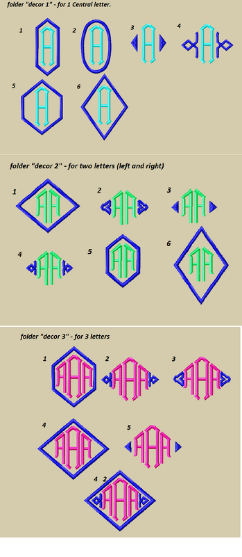Machine embroidery designs Monogram fonts - Image 2
