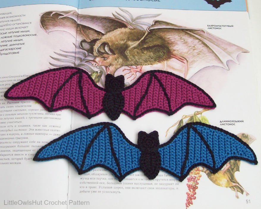 163 Crochet Pattern - Bat Halloween bookmark or decor - Amigurumi PDF file by Zabelina CP - Image 3