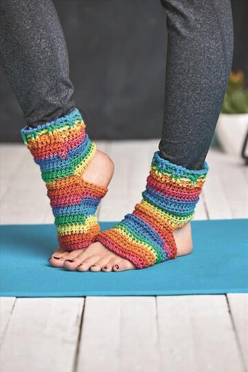 Gehäkelte Yoga-Socken