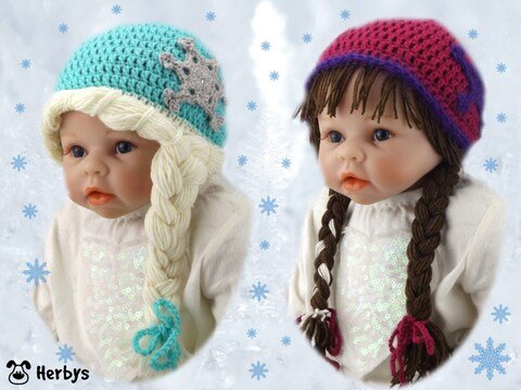 Häkelanleitung Mütze "Eisprinzessin", 6 Mon - 6 Jahre