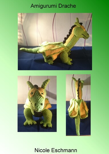 Grüner Drache Amigurumi