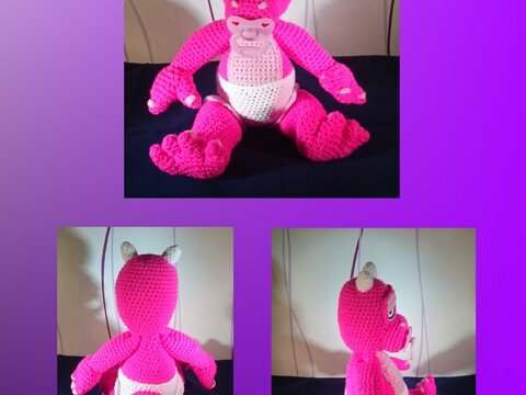 Amigurumi Baby Drache Pink