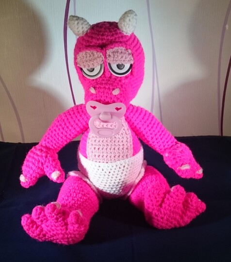 Amigurumi Baby Drache Pink