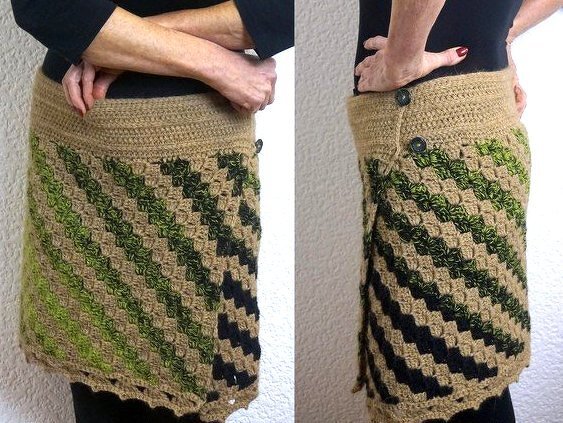 Häkelanleitung Wickelrock, Hüftschmeichler, für alle Größen!