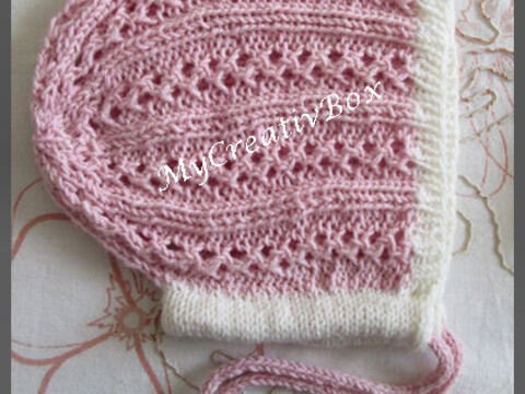 Babymütze "Daisy", Ku 40-43, gestrickt