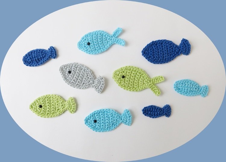 Häkelanleitung für Applikationen Meerestiere