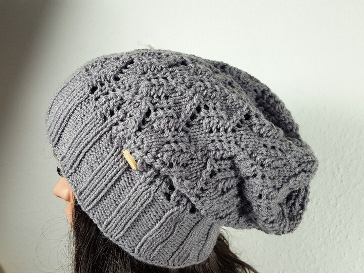 103 Set Strickanleitung Schlauchschal mit Longbeanie Häuser