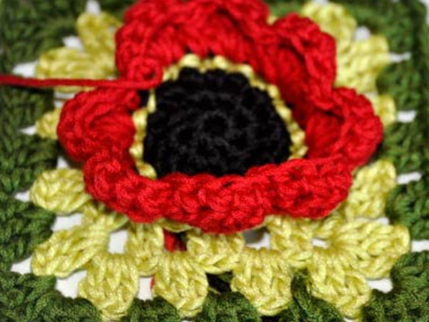 Häkelanleitung * Granny Square “Anemone”