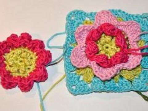 Häkelanleitung * Granny Square "Flower Fantasy"