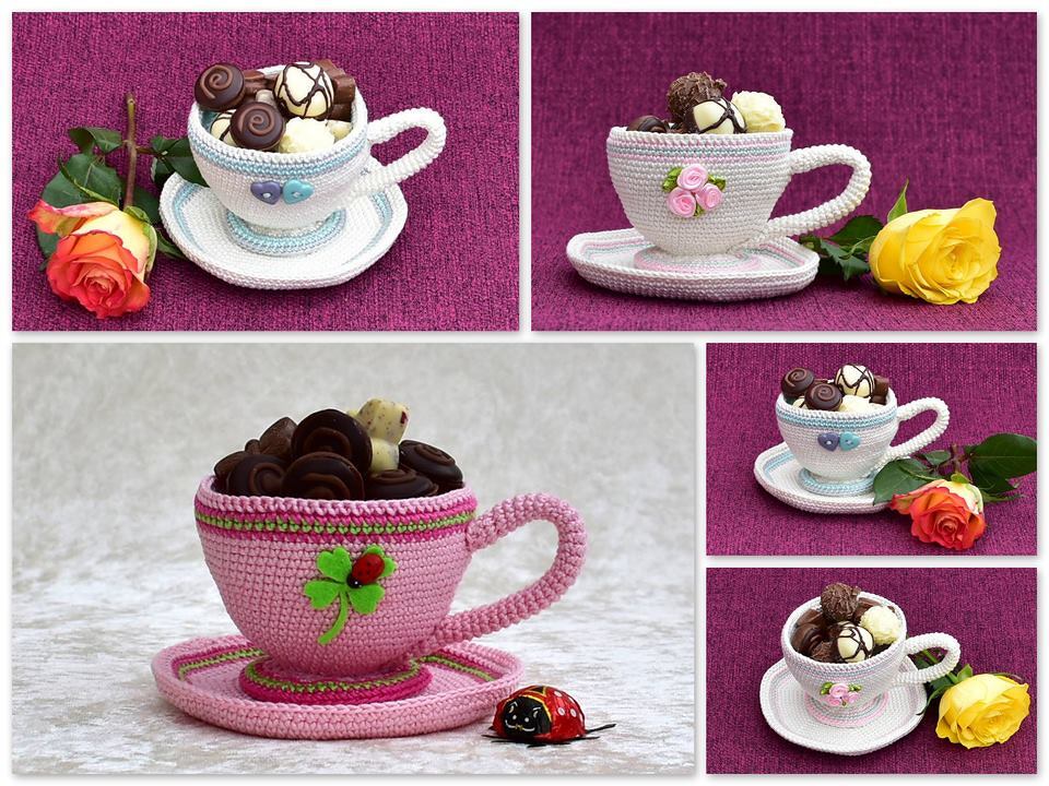 Häkelanleitung, Die Sammeltassen "Das gute Geschirr" Geschenkidee für viele Anlässe!