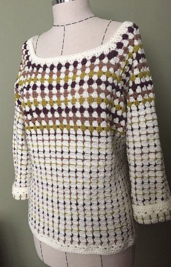 Nostalgia - Vintage Retro Style Crochet Granny Square Pattern Sweater