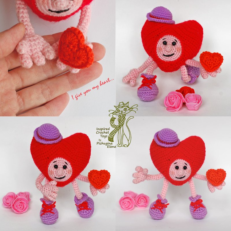 Amigurumi pattern for crochet Heart in love. Valentine's Day gift. - Image 2