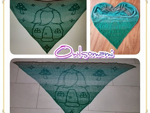 Motivtuch "Arlla", Häkelanleitung