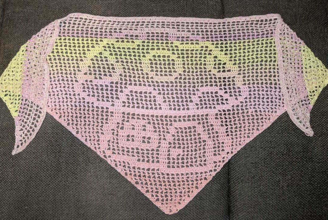 Motivtuch für Kinder "Pilzhaus", Häkelanleitung