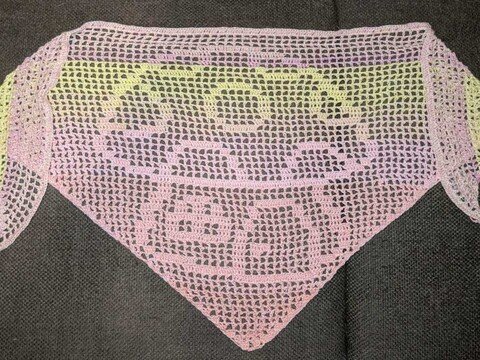 Motivtuch für Kinder "Pilzhaus", Häkelanleitung