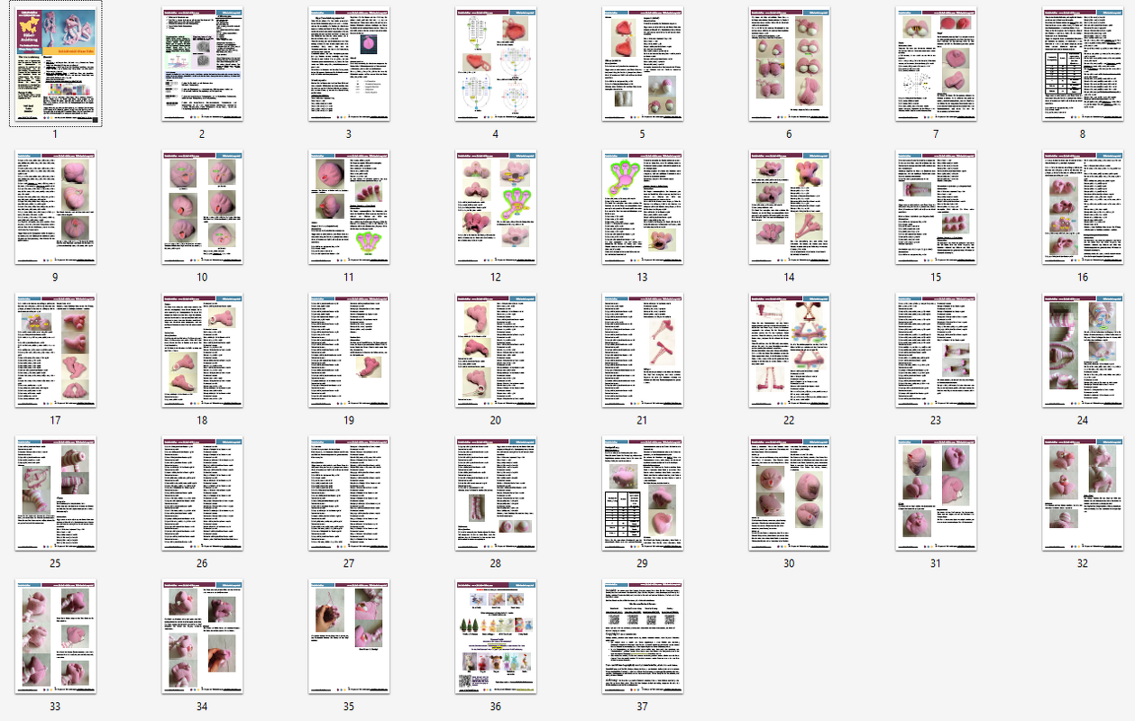 121DE Häkelanleitung Amigurumi Schickimicki-Hase - PDF Pertseva CP