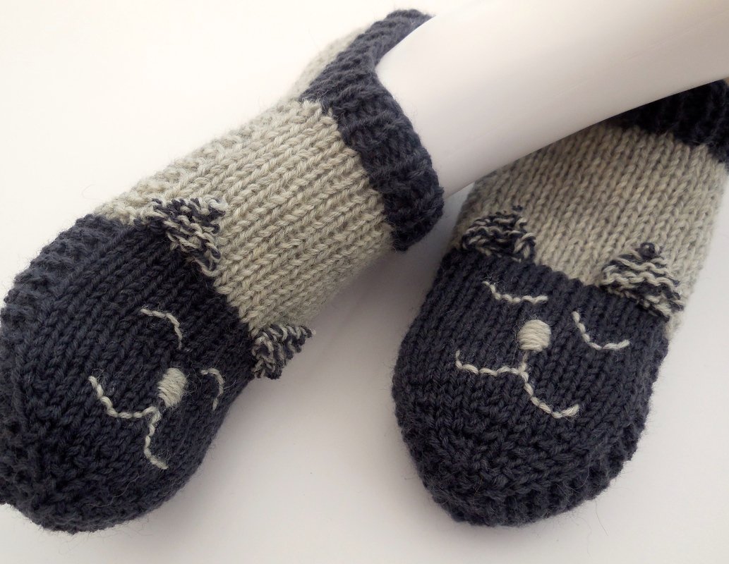 Katzensocken Gr. ca. 34 - 39 - Haussocken ohne Ferse - Strickanleitung