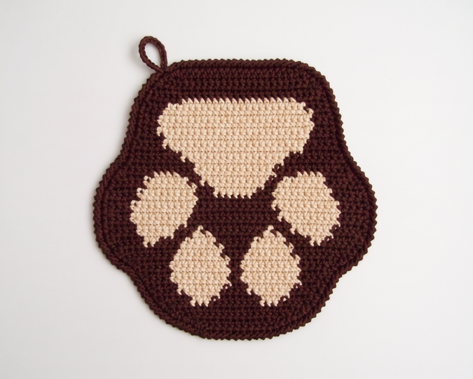 052DE Häkelanleitung Pfote Topflappen - Amigurumi PDF Zabelina CP