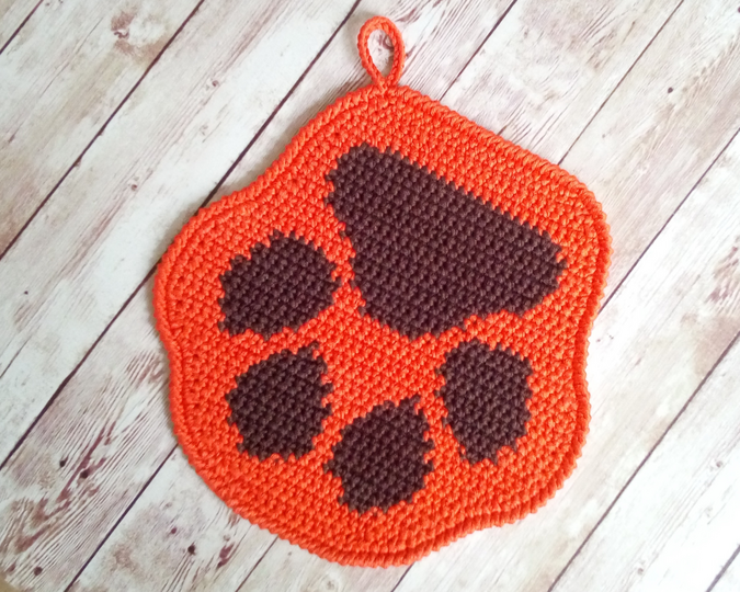 052DE Häkelanleitung Pfote Topflappen - Amigurumi PDF Zabelina CP