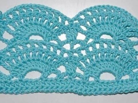 Häkelanleitung * Großes Fächermuster