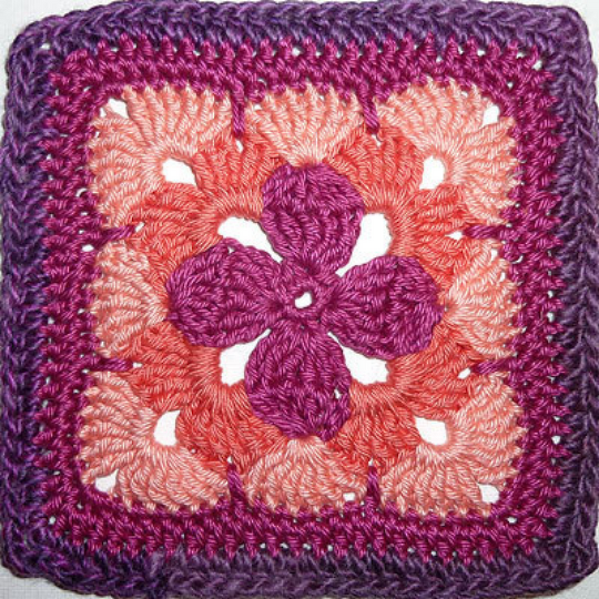 H&auml;kelanleitung * Granny Square &ldquo;Quattro Foglio&rdquo;