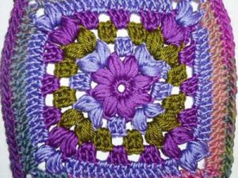 Häkelanleitung * Granny Square “Gerbera”
