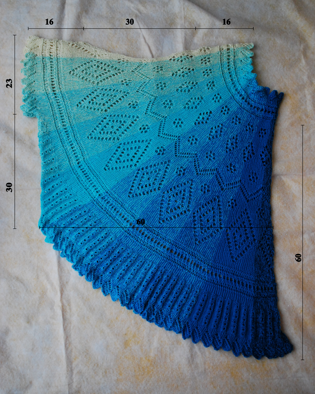 Knitted semicircular tunic size L - Image 2