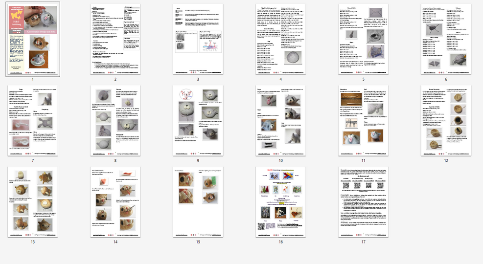 020DE Häkelanleitung Katzenbabies - Amigurumi PDF Pertseva CP