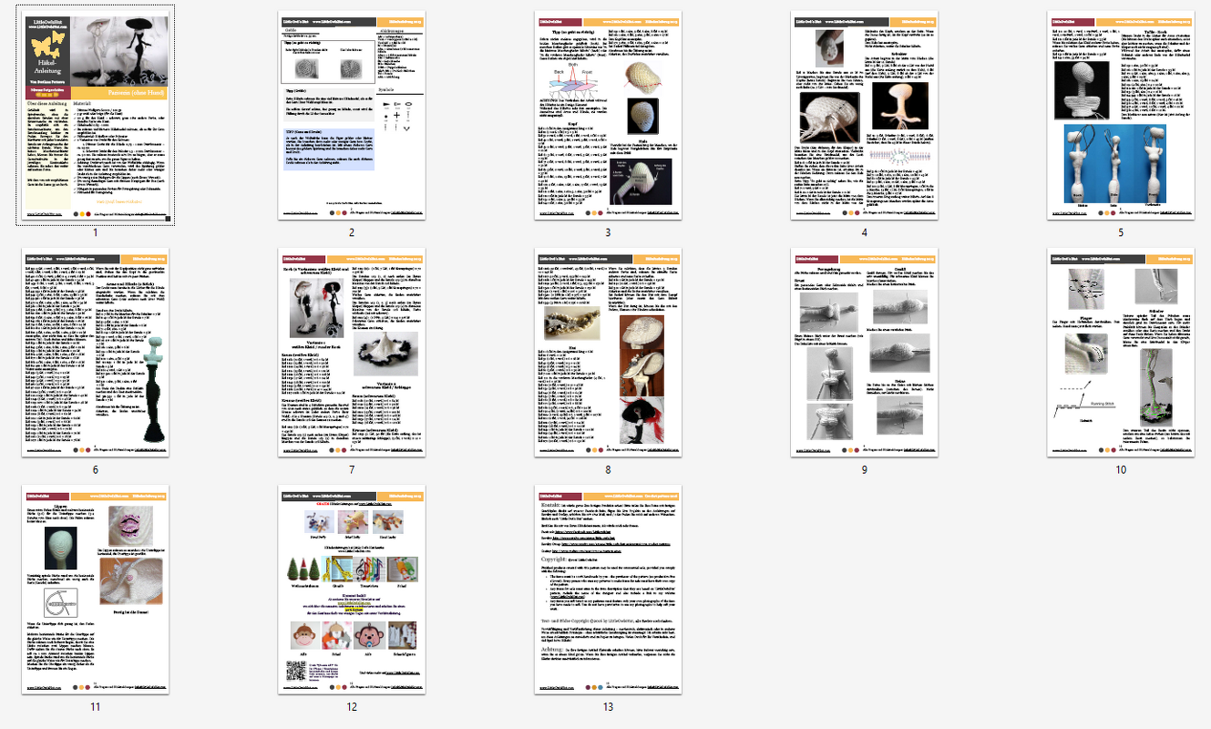 032DE Häkelanleitung Pariserin - Amigurumi PDF Pertseva CP - Bild 2