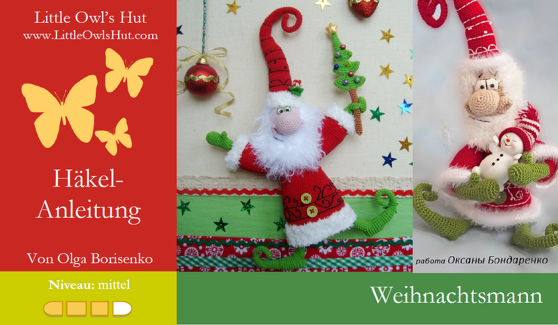 036DE Häkelanleitung Weihnachtsmann - Amigurumi PDF Borisenko CP - Bild 2