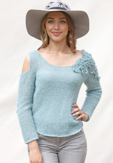 Strickpulli mit Häkel-Spitzenbesatz Marinette