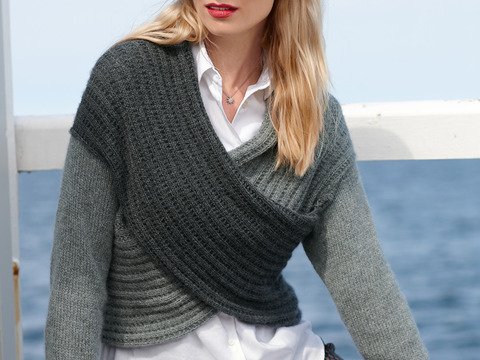 Strickanleitung Wickelpulli Patty