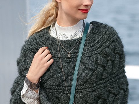 Strickcape Kolina