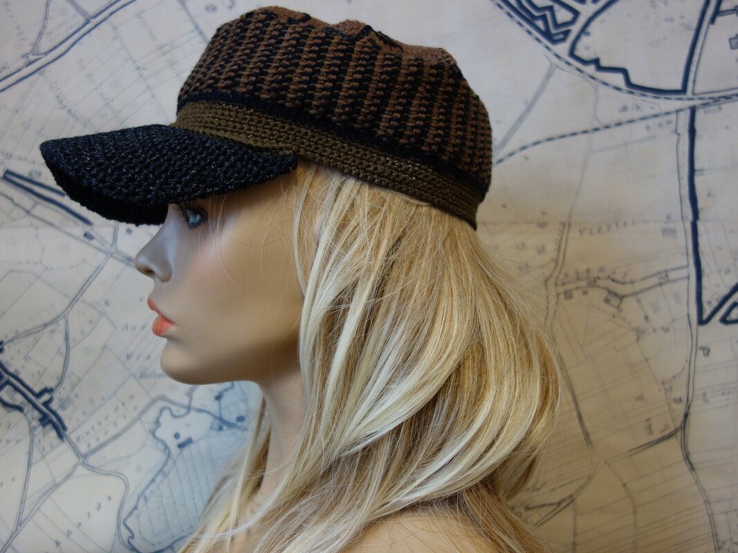 Kappe "Tristar", unisex - Häkelanleitung, Größe anpassbar