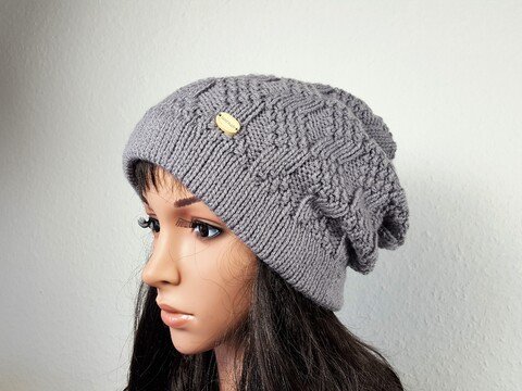 104 Strickanleitung Beanie Mütze Bibi