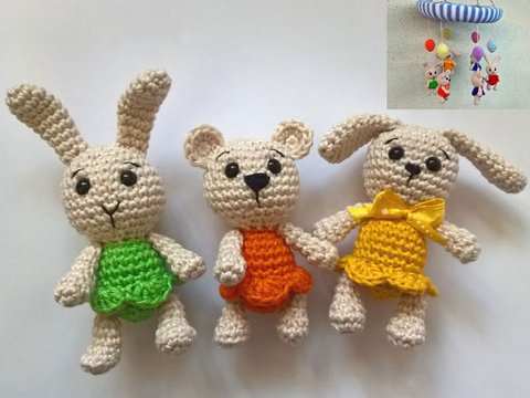 Häkelanleitung Tier-Mini´s Mobile