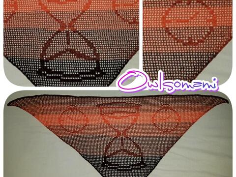 Motivtuch "Im Wandel der Zeit", Häkelanleitung, Spendenanleitung