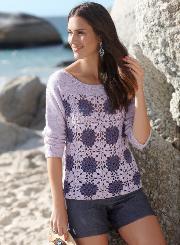 Häkeln + Stricken Pullover Katy